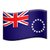 Bagaimana Flag: Cook Islands emoji terlihat di Apple.