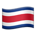 Bagaimana Flag: Costa Rica emoji terlihat di Apple.