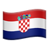 Bagaimana Flag: Croatia emoji terlihat di Apple.