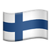 Bagaimana Flag: Finland emoji terlihat di Apple.