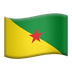 Bagaimana Flag: French Guiana emoji terlihat di Apple.