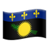 Bagaimana Flag: Guadeloupe emoji terlihat di Apple.