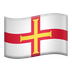 Bagaimana Flag: Guernsey emoji terlihat di Apple.