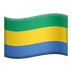 Bagaimana Flag: Gabon emoji terlihat di Apple.