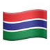 Bagaimana Flag: Gambia emoji terlihat di Apple.