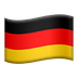 Bagaimana Flag: Germany emoji terlihat di Apple.