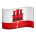 Bagaimana Flag: Gibraltar emoji terlihat di Apple.