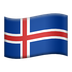 Bagaimana Flag: Iceland emoji terlihat di Apple.