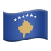 Bagaimana Flag: Kosovo emoji terlihat di Apple.