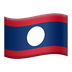 Bagaimana Flag: Laos emoji terlihat di Apple.