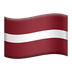 Bagaimana Flag: Latvia emoji terlihat di Apple.