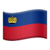 Bagaimana Flag: Liechtenstein emoji terlihat di Apple.