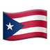 Bagaimana Flag: Puerto Rico emoji terlihat di Apple.