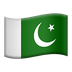 Bagaimana Flag: Pakistan emoji terlihat di Apple.