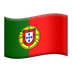 Bagaimana Flag: Portugal emoji terlihat di Apple.