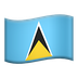 Bagaimana Flag: St. Lucia emoji terlihat di Apple.