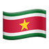 Bagaimana Flag: Suriname emoji terlihat di Apple.