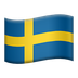 Bagaimana Flag: Sweden emoji terlihat di Apple.