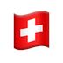 Bagaimana Flag: Switzerland emoji terlihat di Apple.