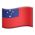 Bagaimana Flag: Samoa emoji terlihat di Apple.