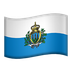 Bagaimana Flag: San Marino emoji terlihat di Apple.