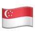 Bagaimana Flag: Singapore emoji terlihat di Apple.