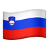 Bagaimana Flag: Slovenia emoji terlihat di Apple.