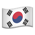 Bagaimana Flag: South Korea emoji terlihat di Apple.