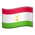 Bagaimana Flag: Tajikistan emoji terlihat di Apple.