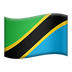 Bagaimana Flag: Tanzania emoji terlihat di Apple.