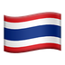 Bagaimana Flag: Thailand emoji terlihat di Apple.