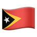 Bagaimana Flag: Timor-Leste emoji terlihat di Apple.