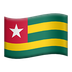 Bagaimana Flag: Togo emoji terlihat di Apple.