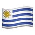 Bagaimana Flag: Uruguay emoji terlihat di Apple.