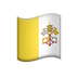 Bagaimana Flag: Vatican City emoji terlihat di Apple.