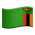 Bagaimana Flag: Zambia emoji terlihat di Apple.