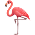 Bagaimana Flamingo emoji terlihat di Apple.