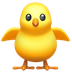 Bagaimana Front-Facing Baby Chick emoji terlihat di Apple.