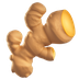 Bagaimana Ginger Root emoji terlihat di Apple.