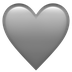 Bagaimana Grey Heart emoji terlihat di Apple.