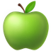 Bagaimana Green Apple emoji terlihat di Apple.