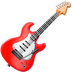 Bagaimana Guitar emoji terlihat di Apple.