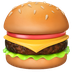 Bagaimana Hamburger emoji terlihat di Apple.