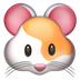 Bagaimana Hamster emoji terlihat di Apple.