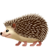 Bagaimana Hedgehog emoji terlihat di Apple.