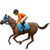 Bagaimana Horse Racing emoji terlihat di Apple.