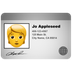 Bagaimana Identification Card emoji terlihat di Apple.