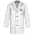 Bagaimana Lab Coat emoji terlihat di Apple.