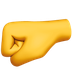 Bagaimana Left-Facing Fist emoji terlihat di Apple.