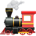 Bagaimana Locomotive emoji terlihat di Apple.